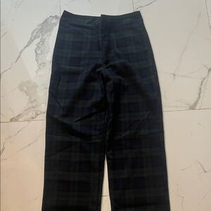 J Galt Black and Green Plaid Pants
